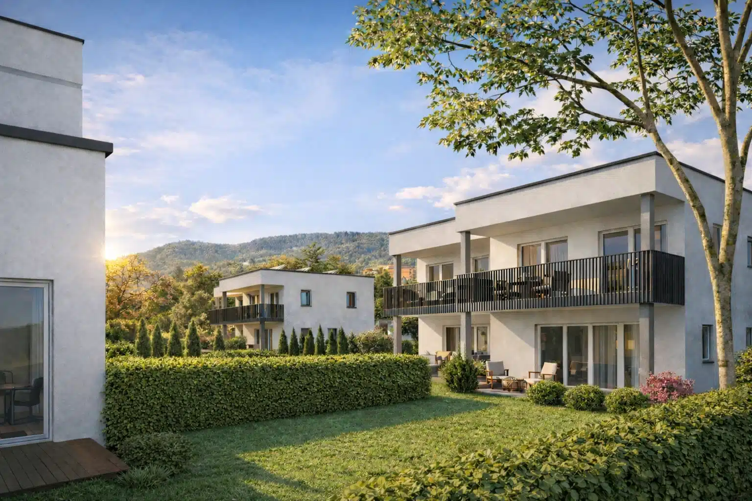 Ullreichstraße Doppelhäuser von der Seite